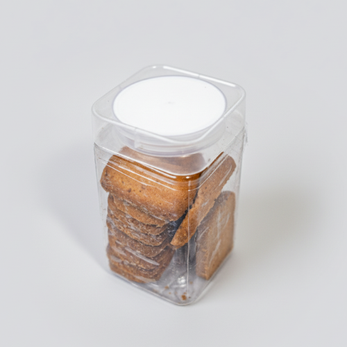 PET TRANSPARENT JAR RECTANGLE SHAPE 6.5 CM