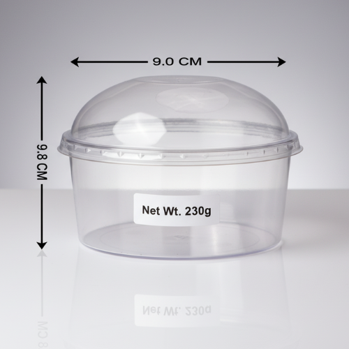 ACRYLIC JAR TUBE PIPE 9.0*9.8 CM 230 GM