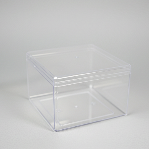 ACRYLIC STORAGE JAR SQUARE SHAPE 8.5*8.5*6.5 CM (1 PC)