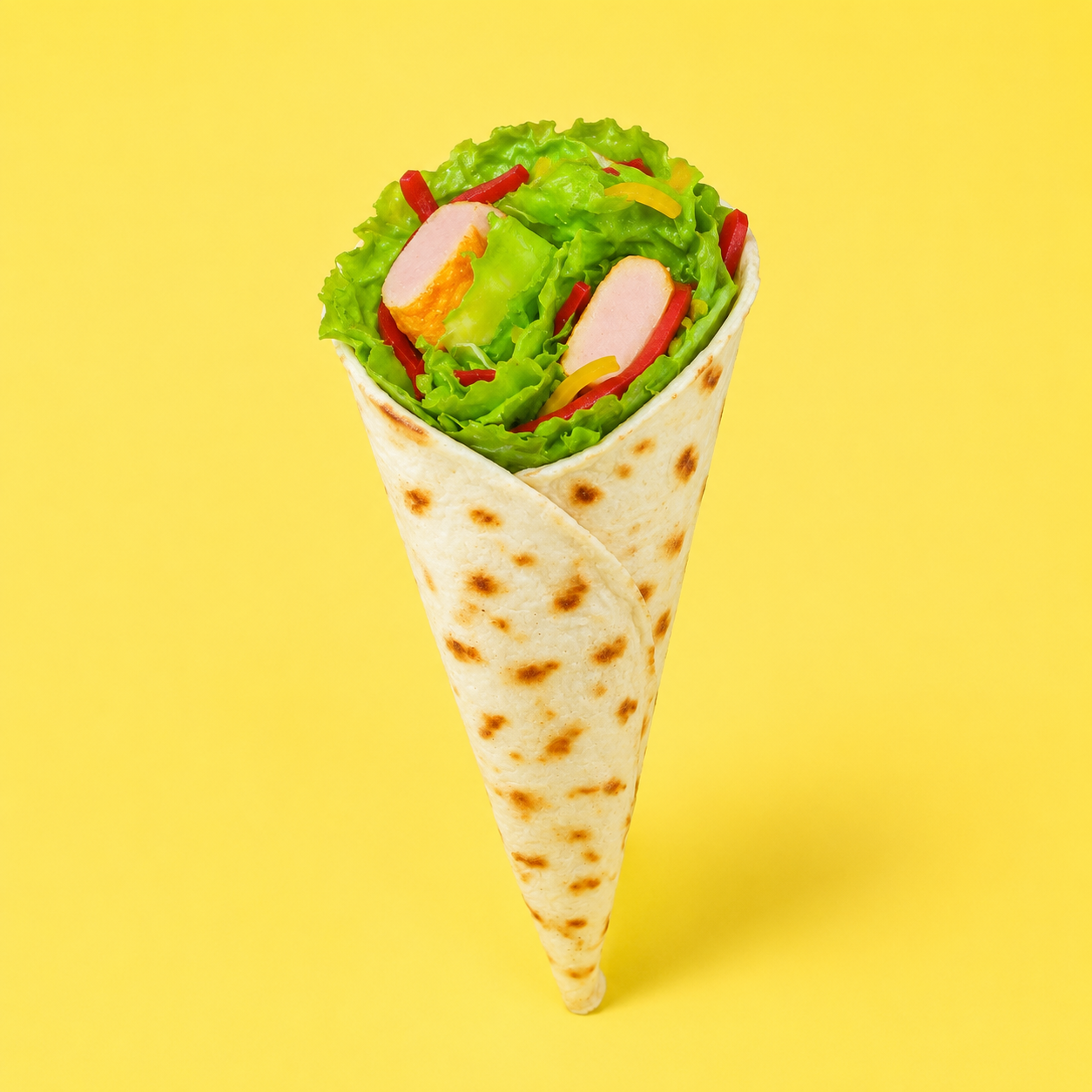 ARTIFICIAL FOOD DUMMY WRAP ROLL CONE SHAPE (1 PC) 13597 2074-3