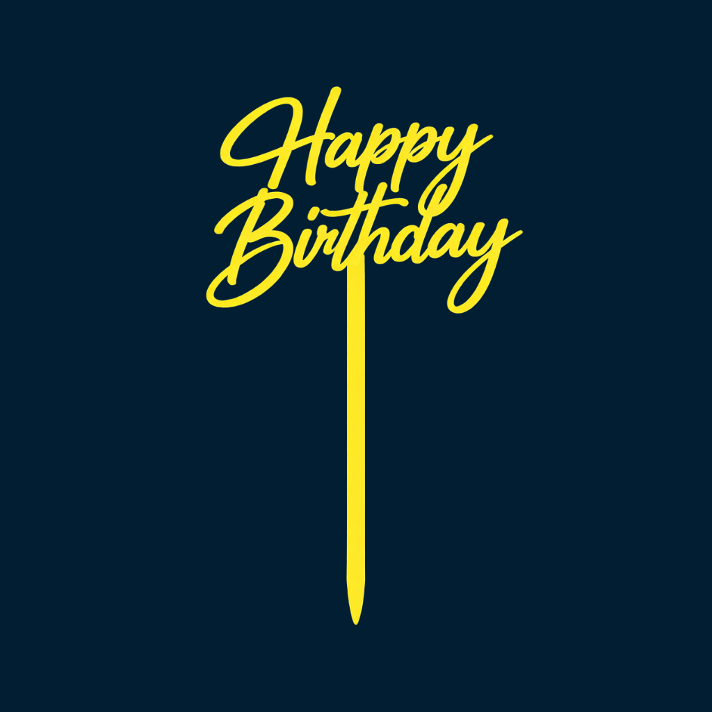 Happy Birthday Cake Topper H101 (Set of 10 PCS)