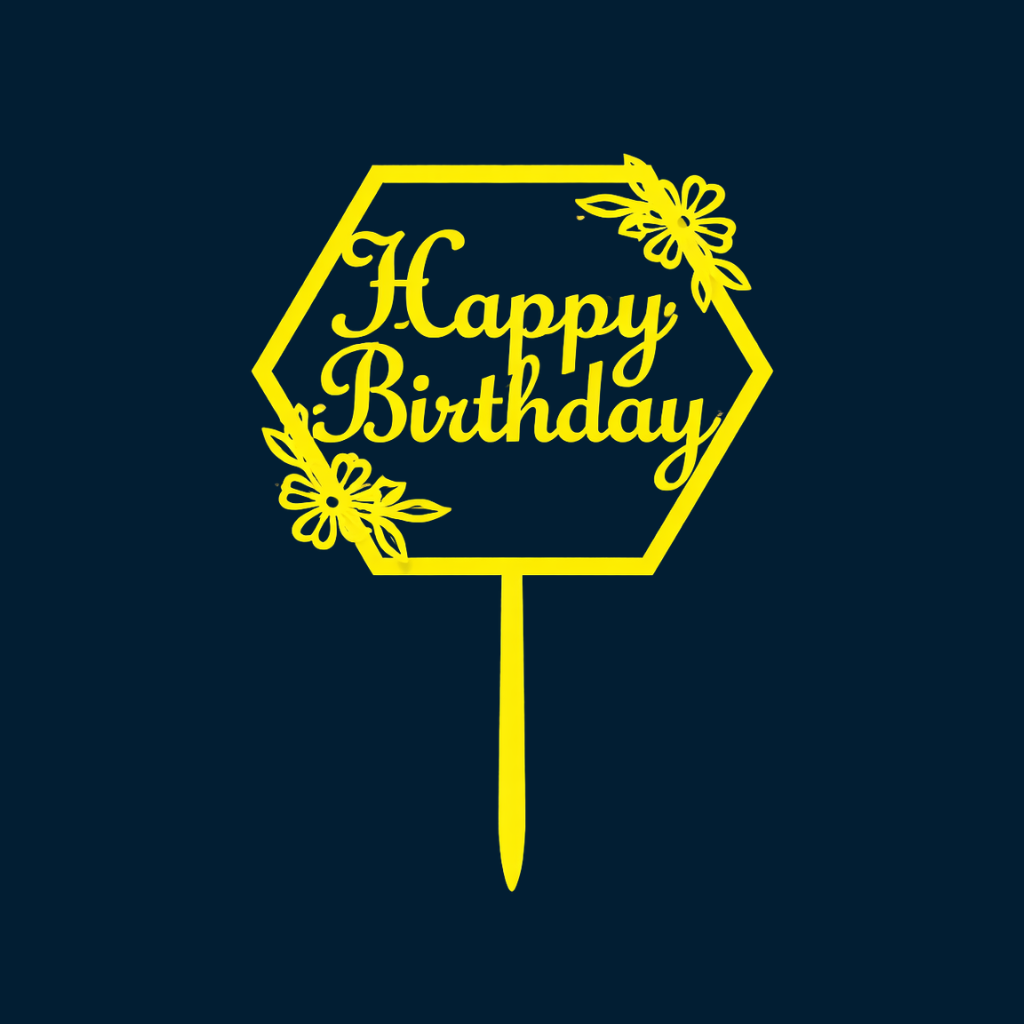 Happy Birthday Cake Topper H102 (Set of 10 PCS)