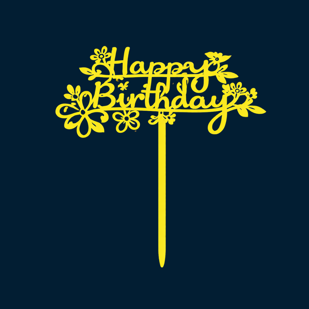 Happy Birthday Cake Topper H104 (Set of 10 PCS)