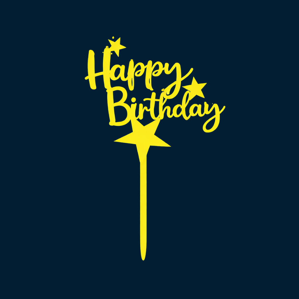 Happy Birthday Cake Topper H106 (Set of 10 PCS)