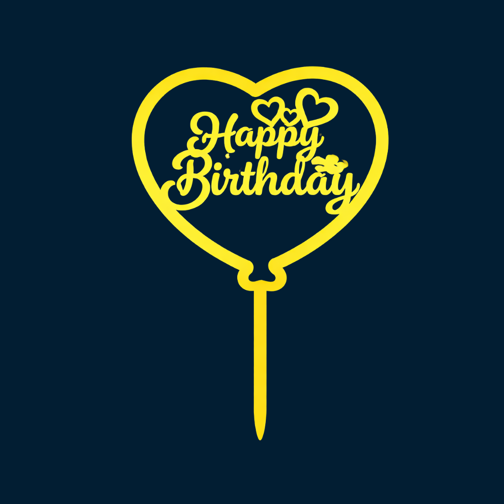 Happy Birthday Cake Topper H107 (Set of 10 PCS)