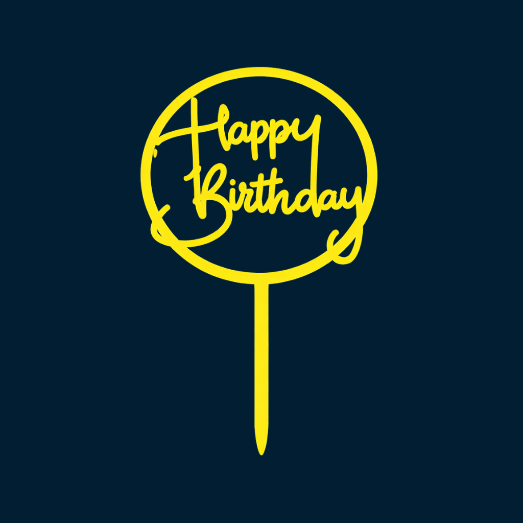 Happy Birthday Cake Topper H108 (Set of 10 PCS)