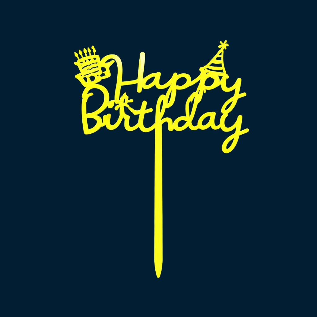 Happy Birthday Cake Topper H110 (Set of 10 PCS)