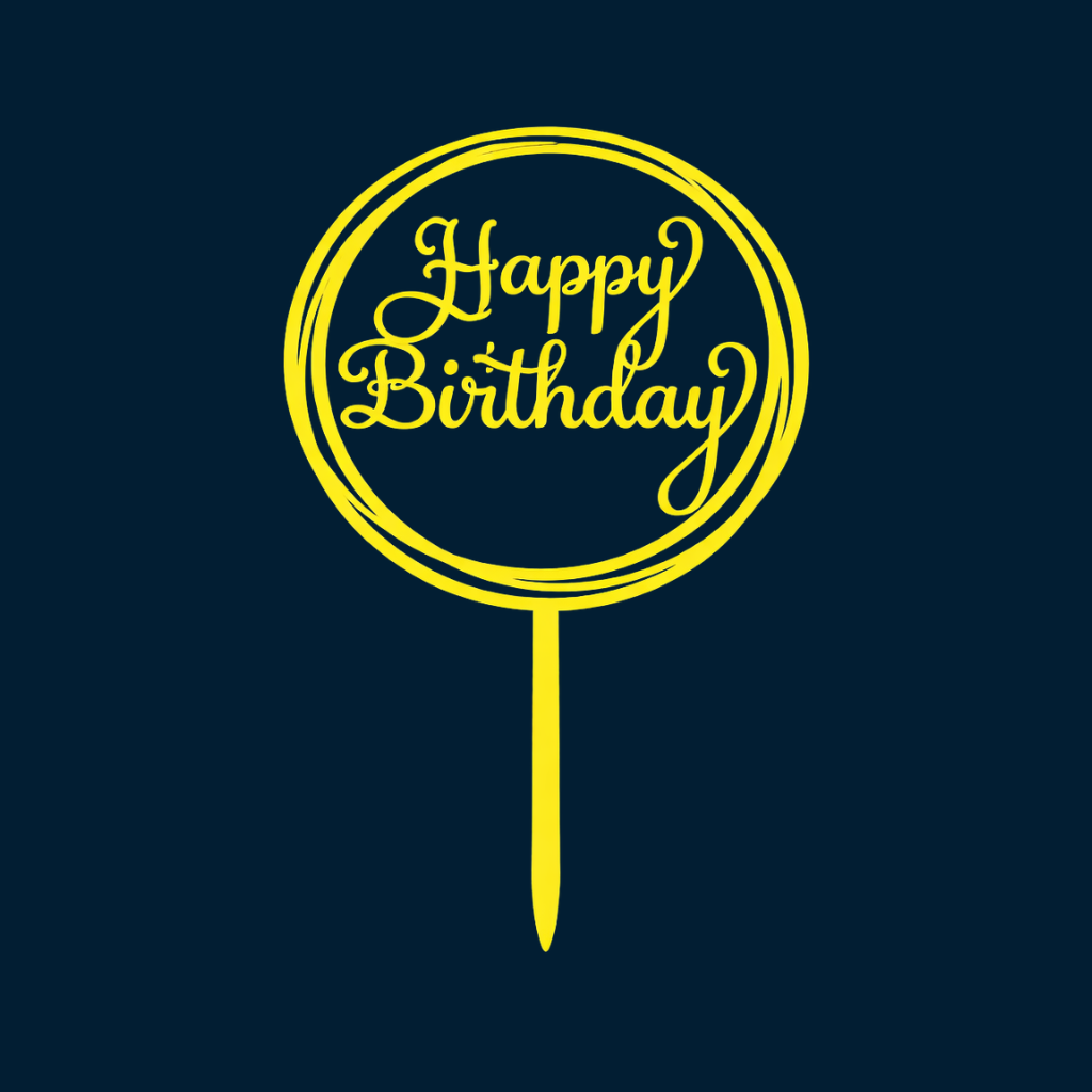 Happy Birthday Cake Topper H113 (Set of 10 PCS)