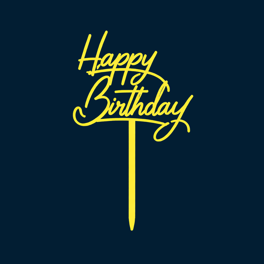 Happy Birthday Cake Topper H114 (Set of 10 PCS)