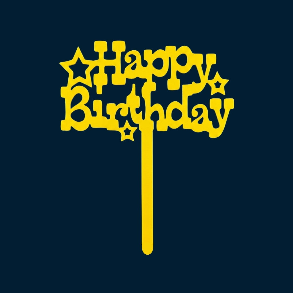 Happy Birthday Cake Topper H15 (Set of 10 PCS)