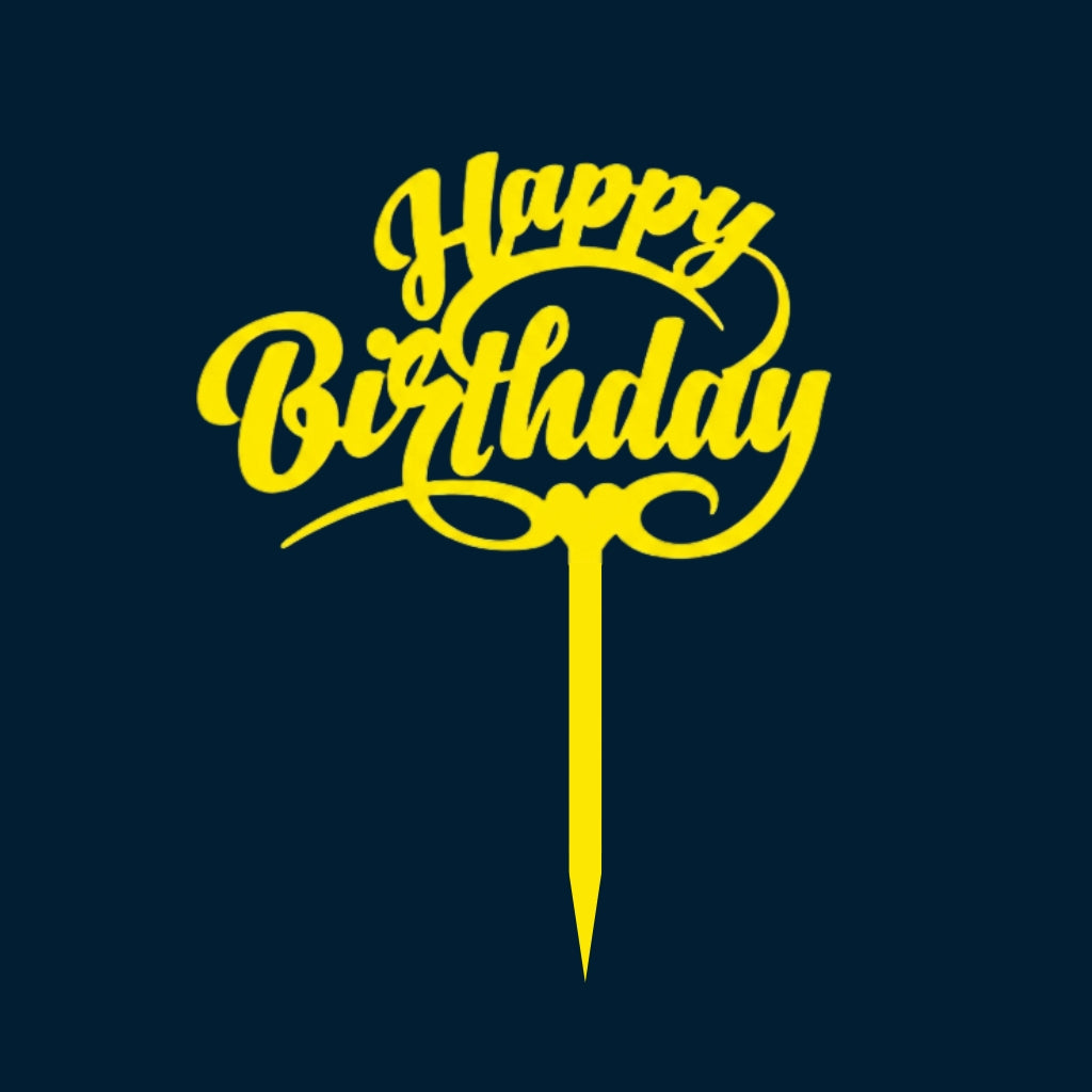 Happy Birthday Cake Topper H18 (Set of 10 PCS)