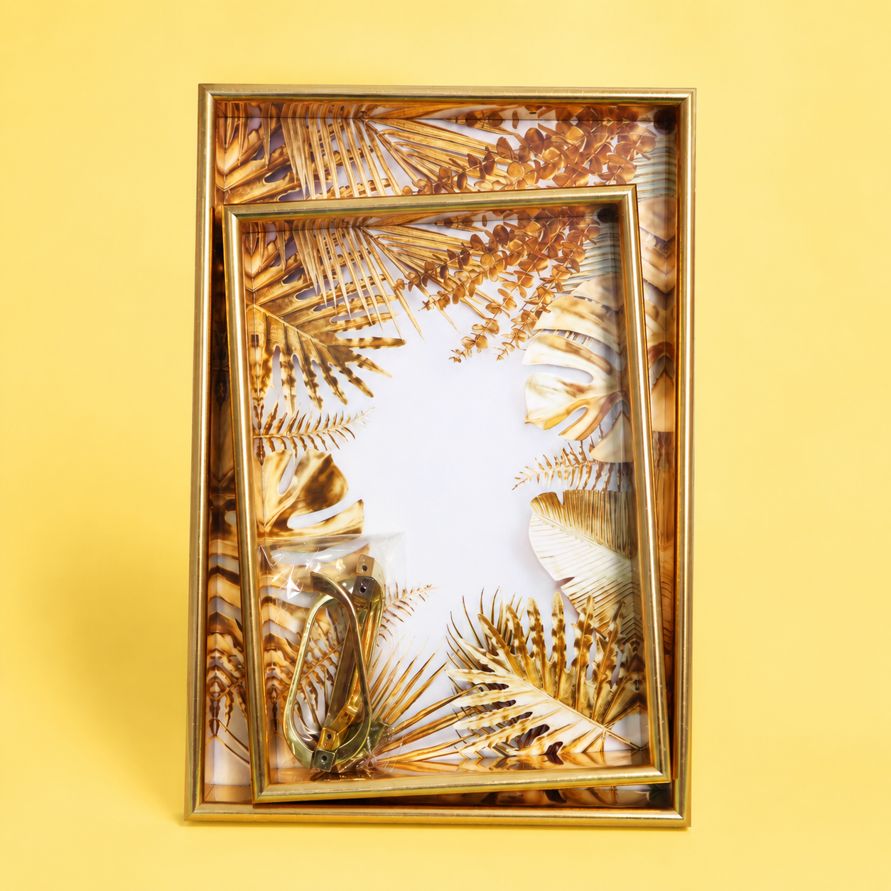 EPOXY RESIN  DECORATIVE  SERVING TRAY 5 (SET  OF 2 PCS ) SMALL  AND BIG 13248