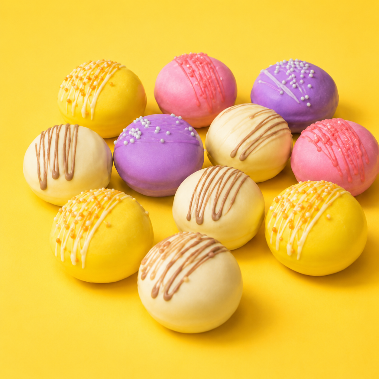 Multicolor Silicone Faux Doughnut Decoration (Pack of 12 pcs) 1552