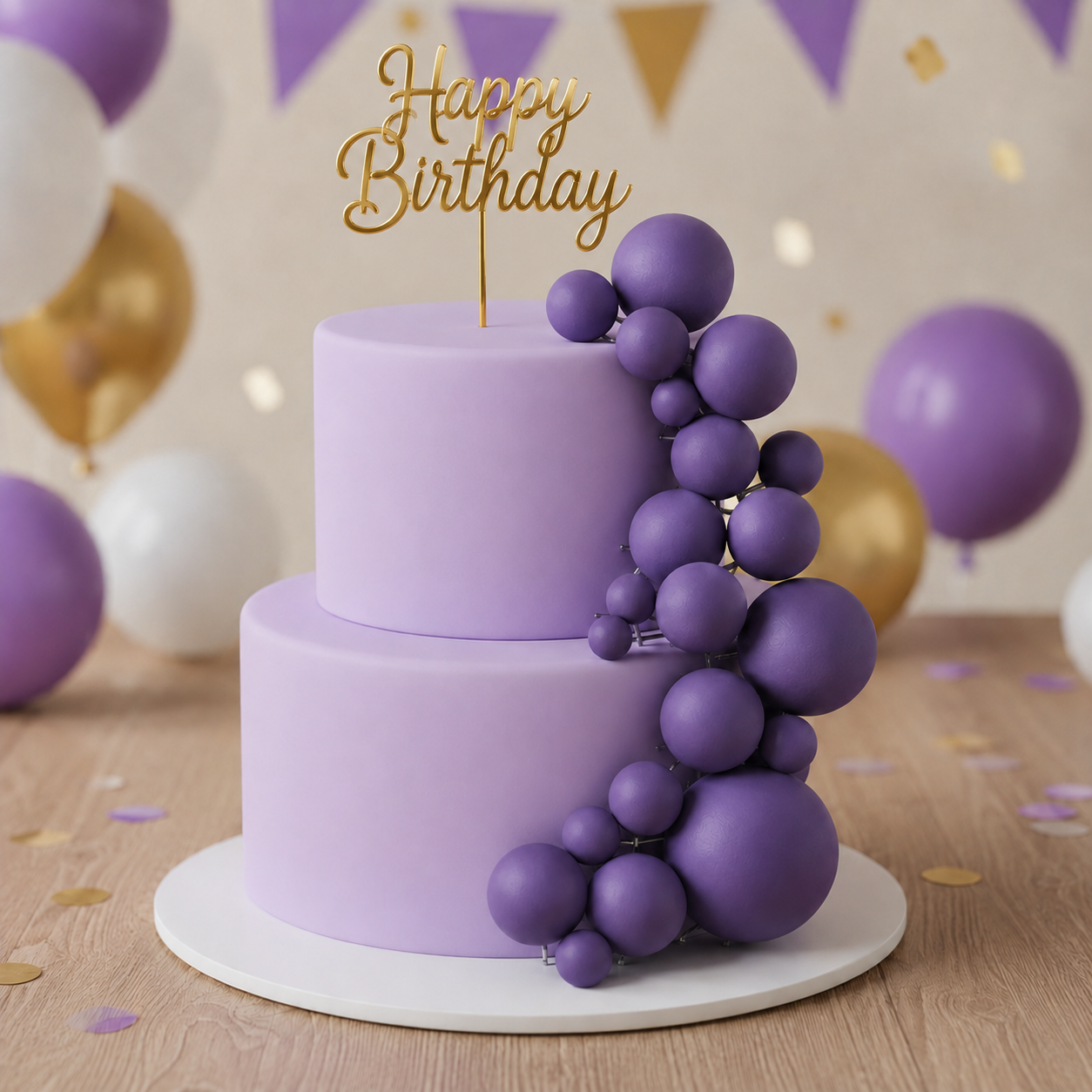 CAKE DECORATION OR FAUX BALL MATTE DARK PURPLE (PACKET OF 20 PCS) (Barcode 13270)