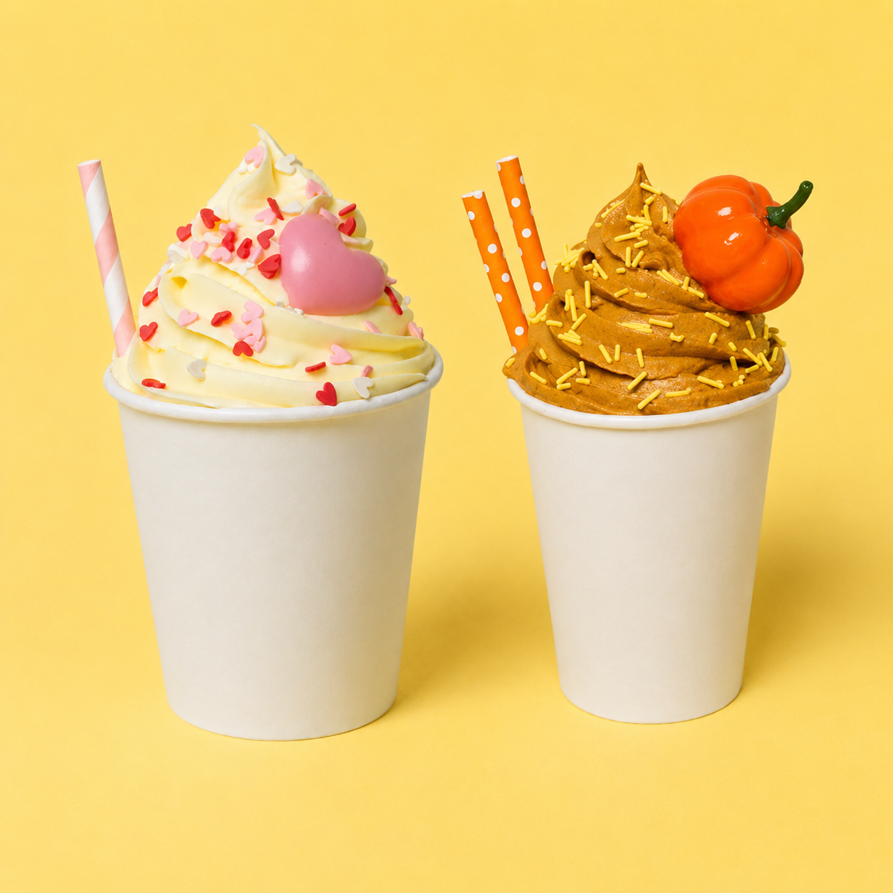 ARTIFICIAL FOOD DUMMY TWO FLAVOURS ICE CREAM SHAKE (2 PCS) 13613 2074-17