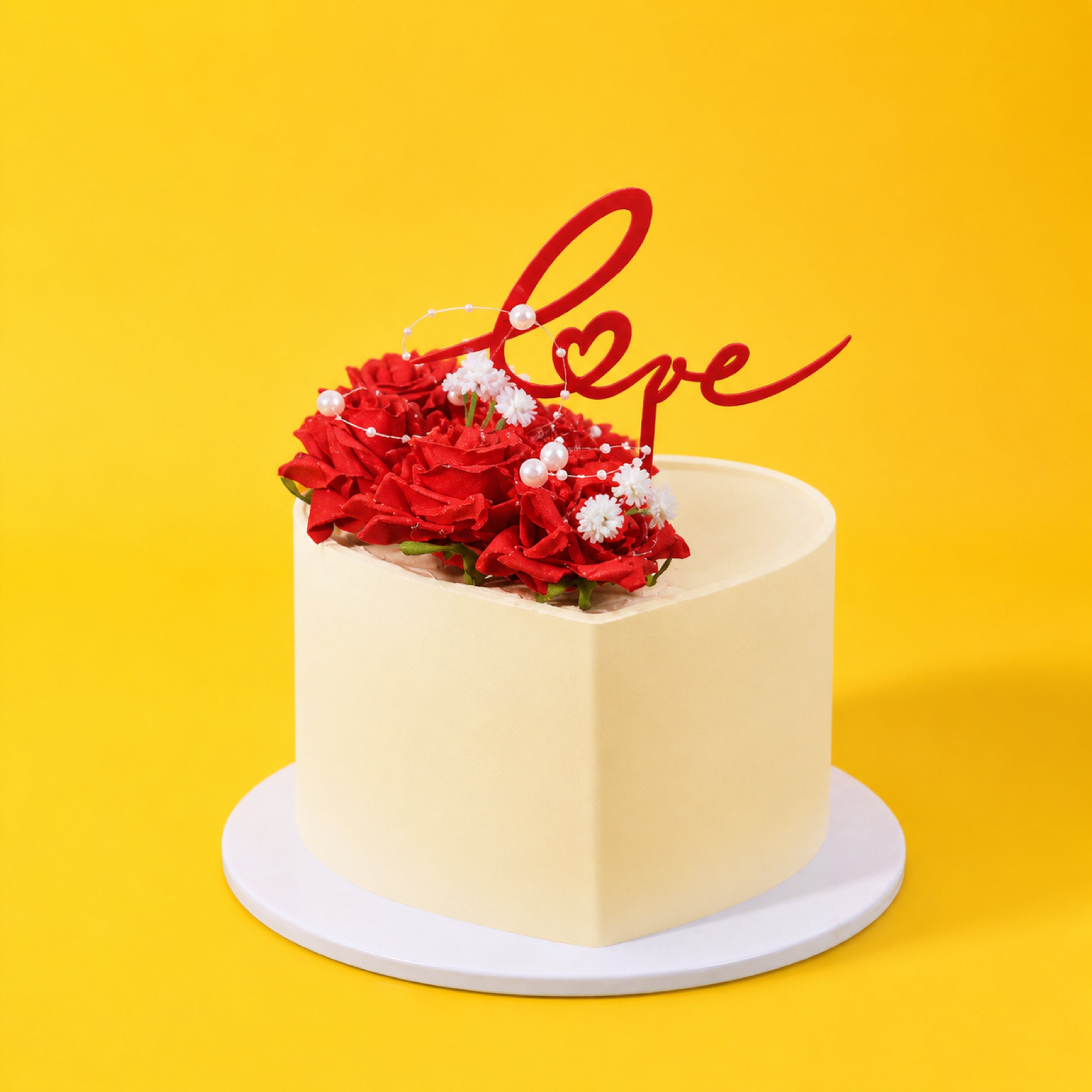LOVE HEART  DUMMY CAKE