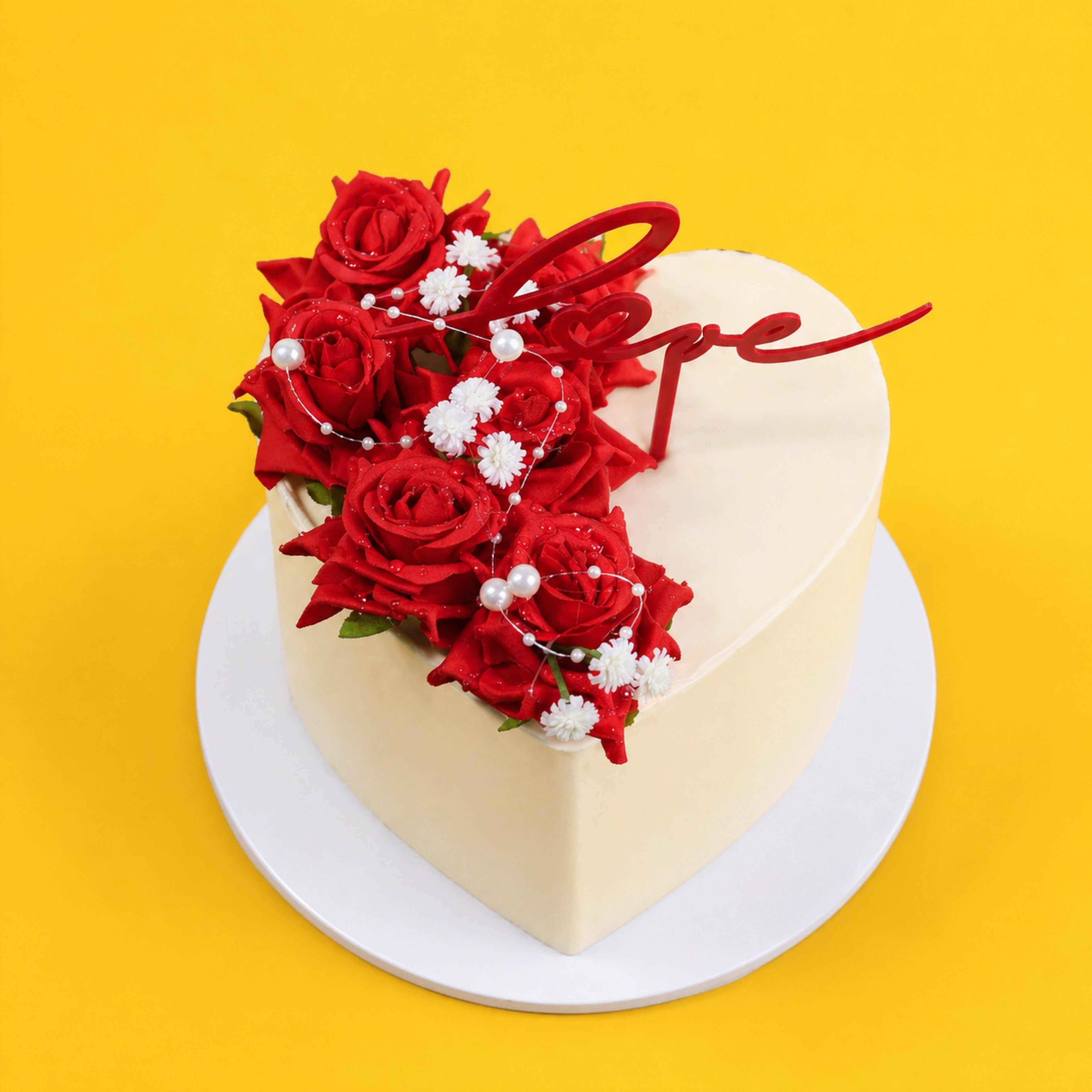 COUPLE HEART  DUMMY CAKE