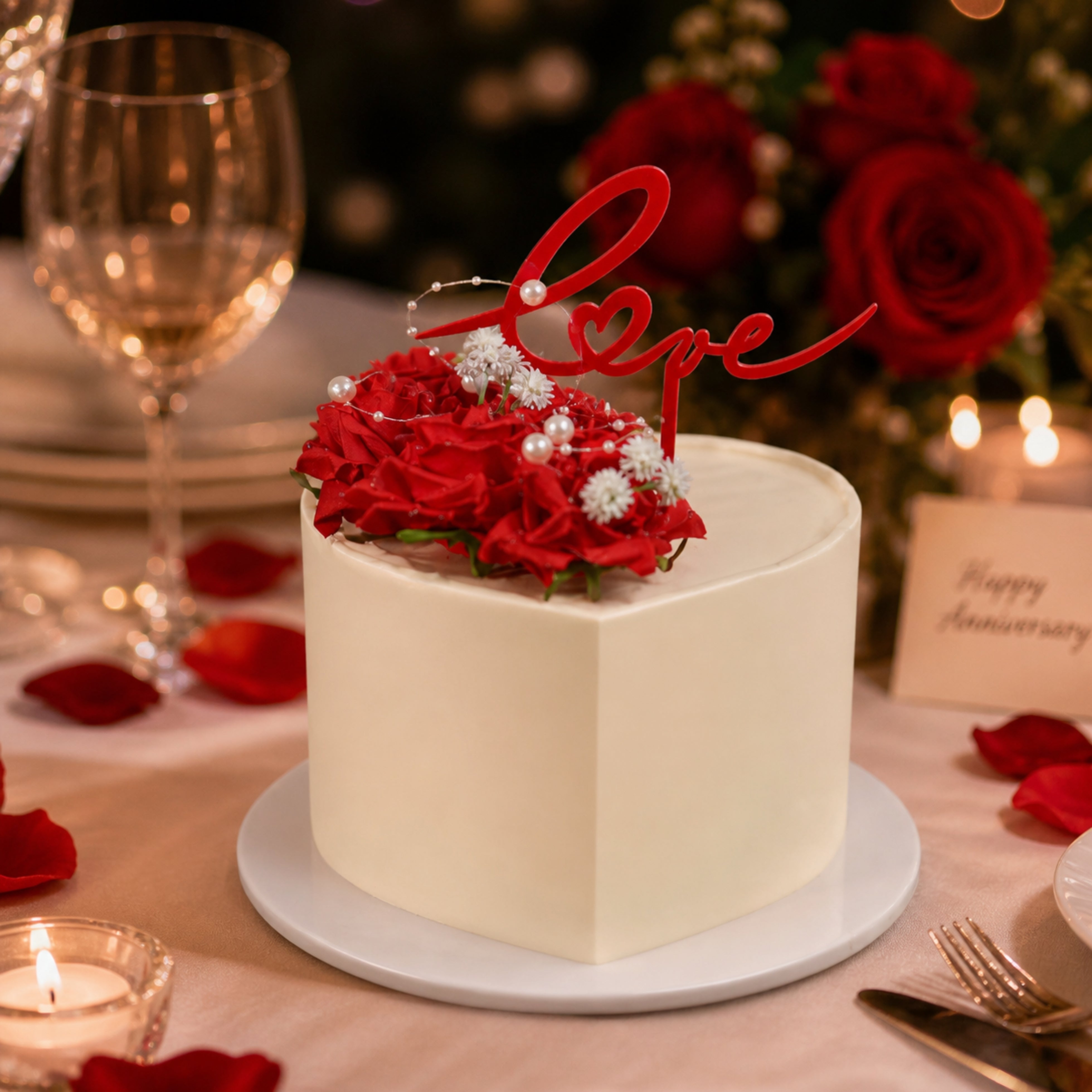 COUPLE HEART  DUMMY CAKE