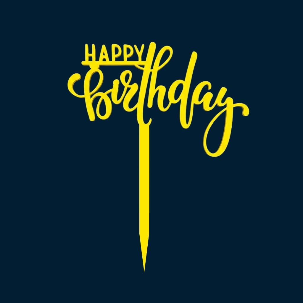 Happy Birthday Cake Topper H23 (Set of 10 PCS)