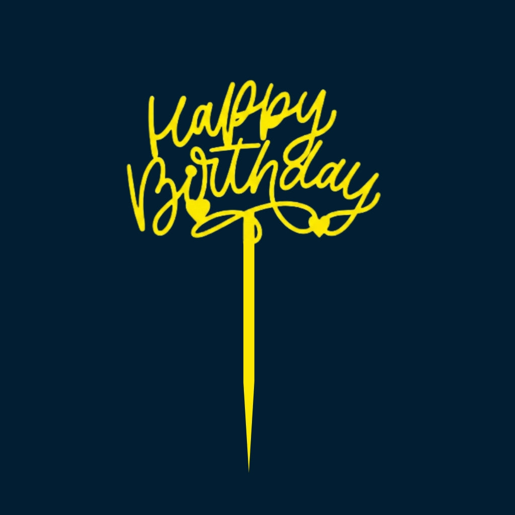 Happy Birthday Cake Topper H24 (Set of 10 PCS)
