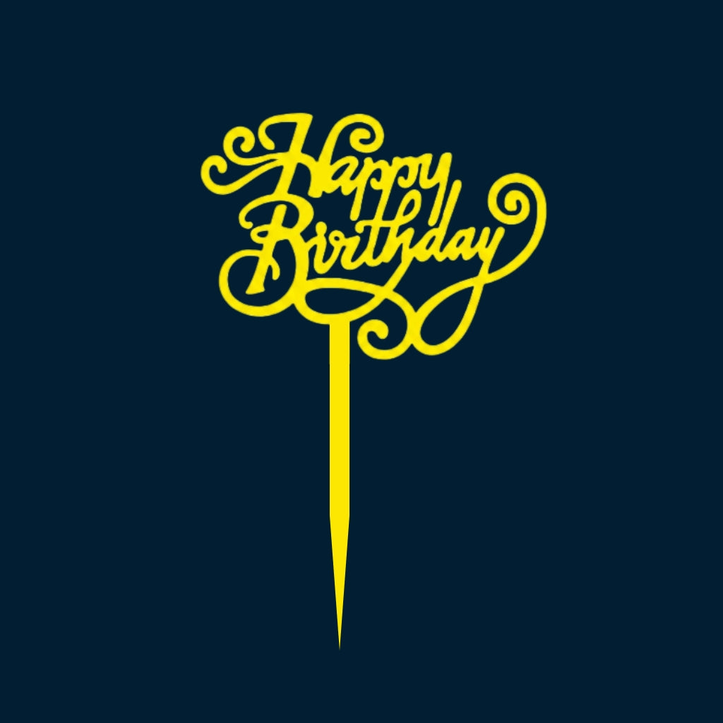 Happy Birthday Cake Topper H25 (Set of 10 PCS)