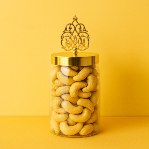 ACRYLIC JAR LUSTER GLASS WITH GOLDEN LID 5.5*7 CM 100 GM (1 PC)