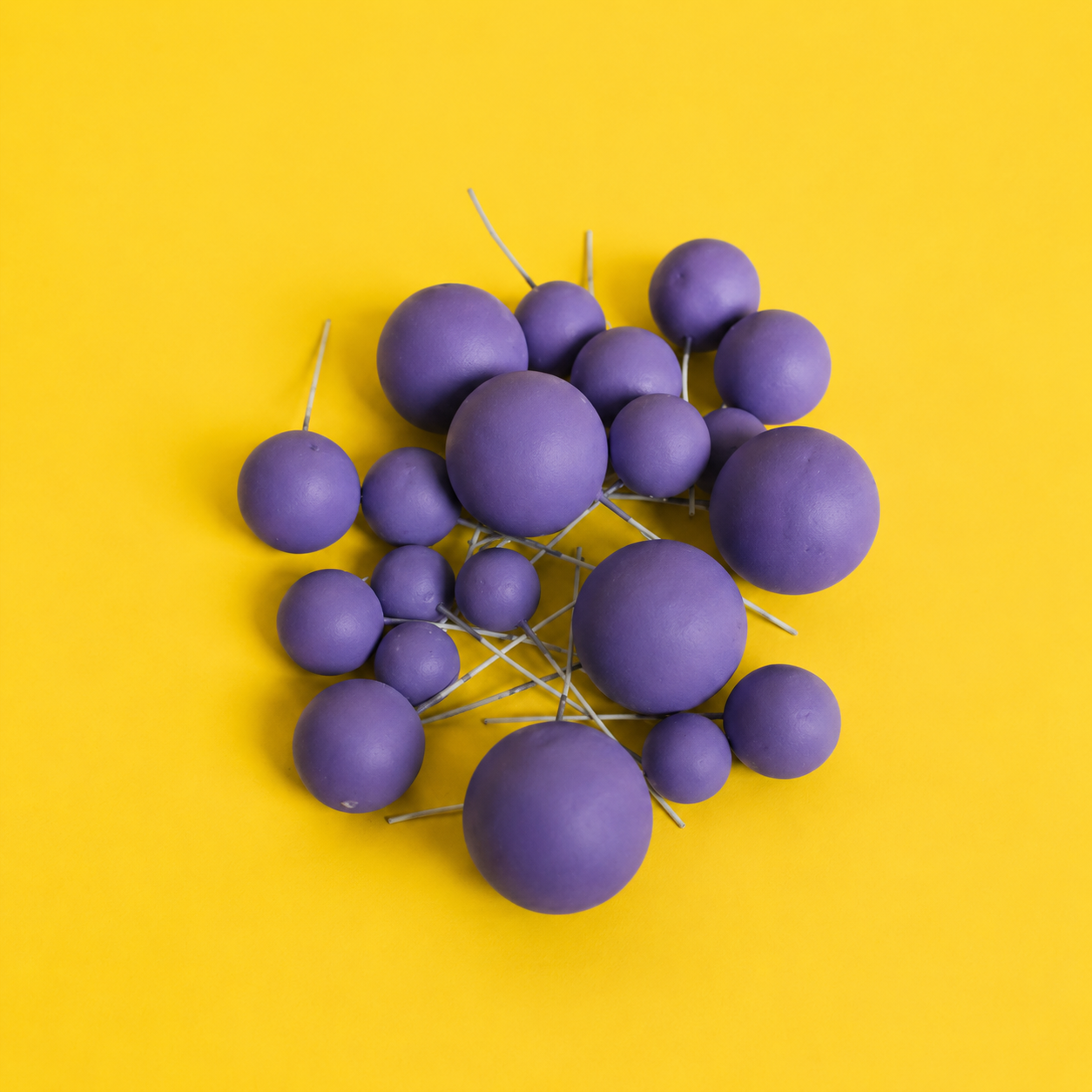 CAKE DECORATION OR FAUX BALL MATTE DARK PURPLE (PACKET OF 20 PCS) (Barcode 13270)