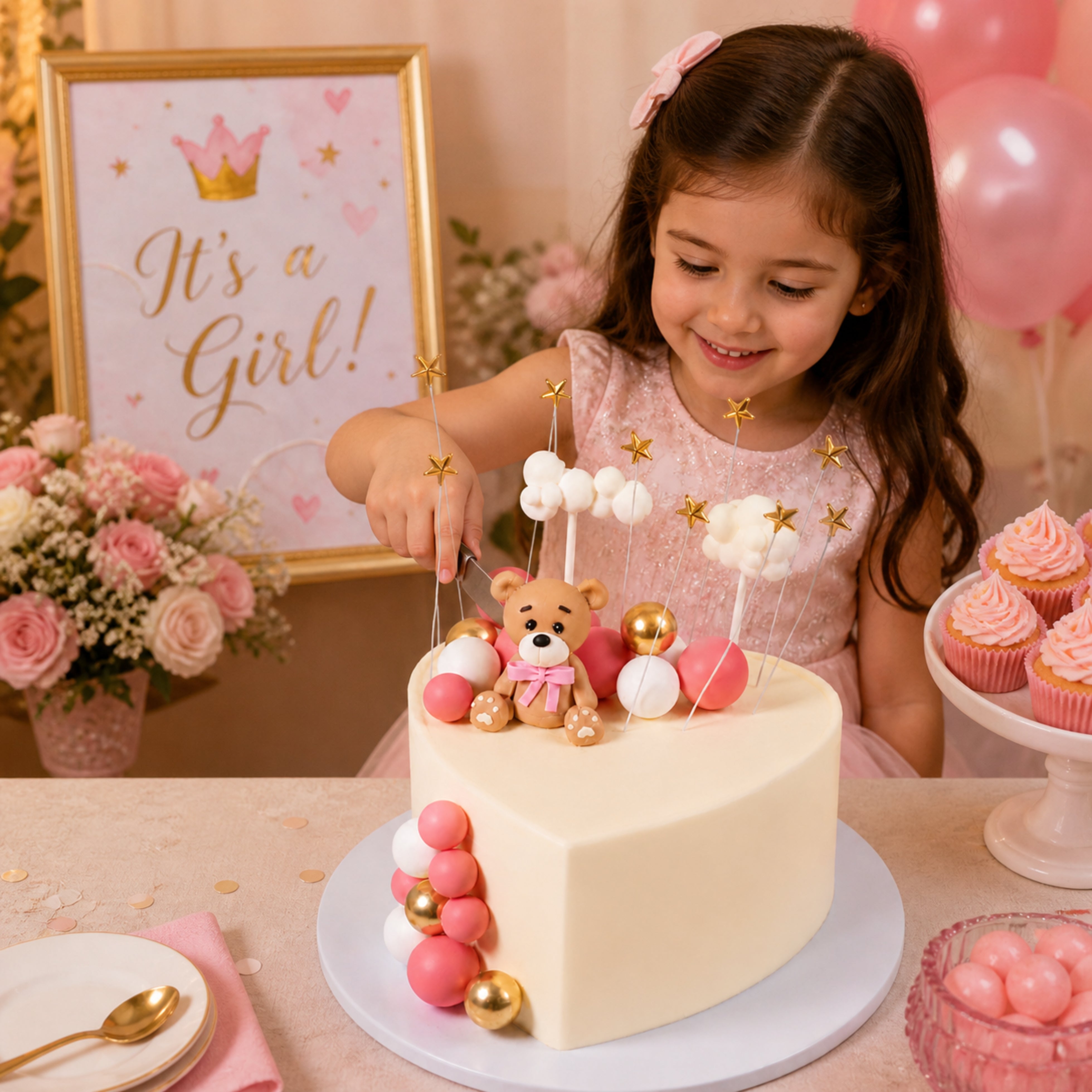TEDDY HEART  DUMMY CAKE