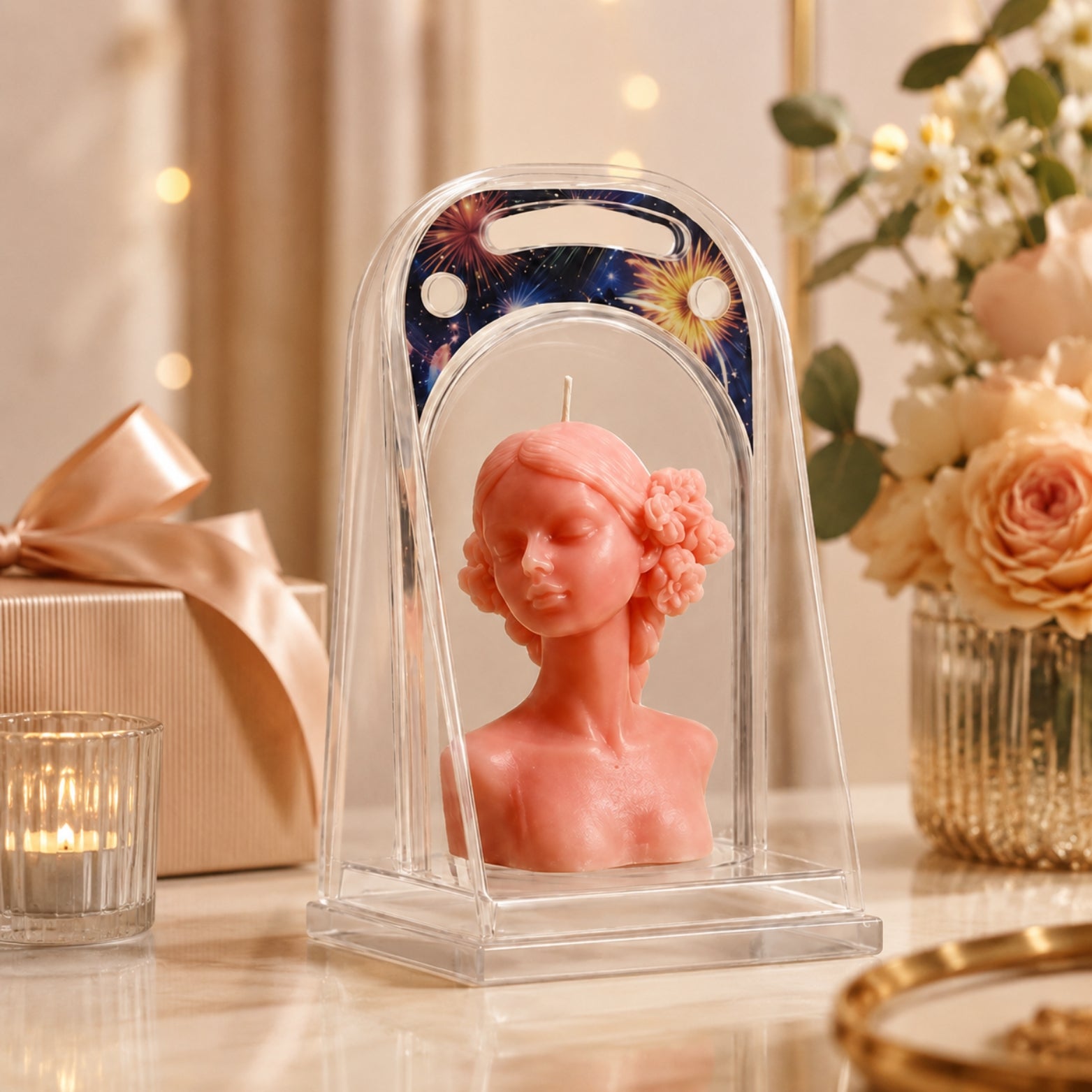 PLASTIC DISPLAY BOX  ROUND SHAPE    (Set of 2 PCS)