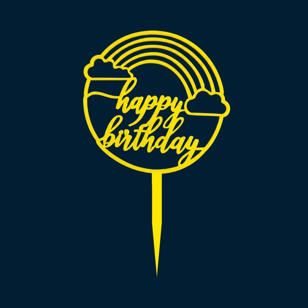 Happy Birthday Cake Topper H32 (Set of 10 PCS)