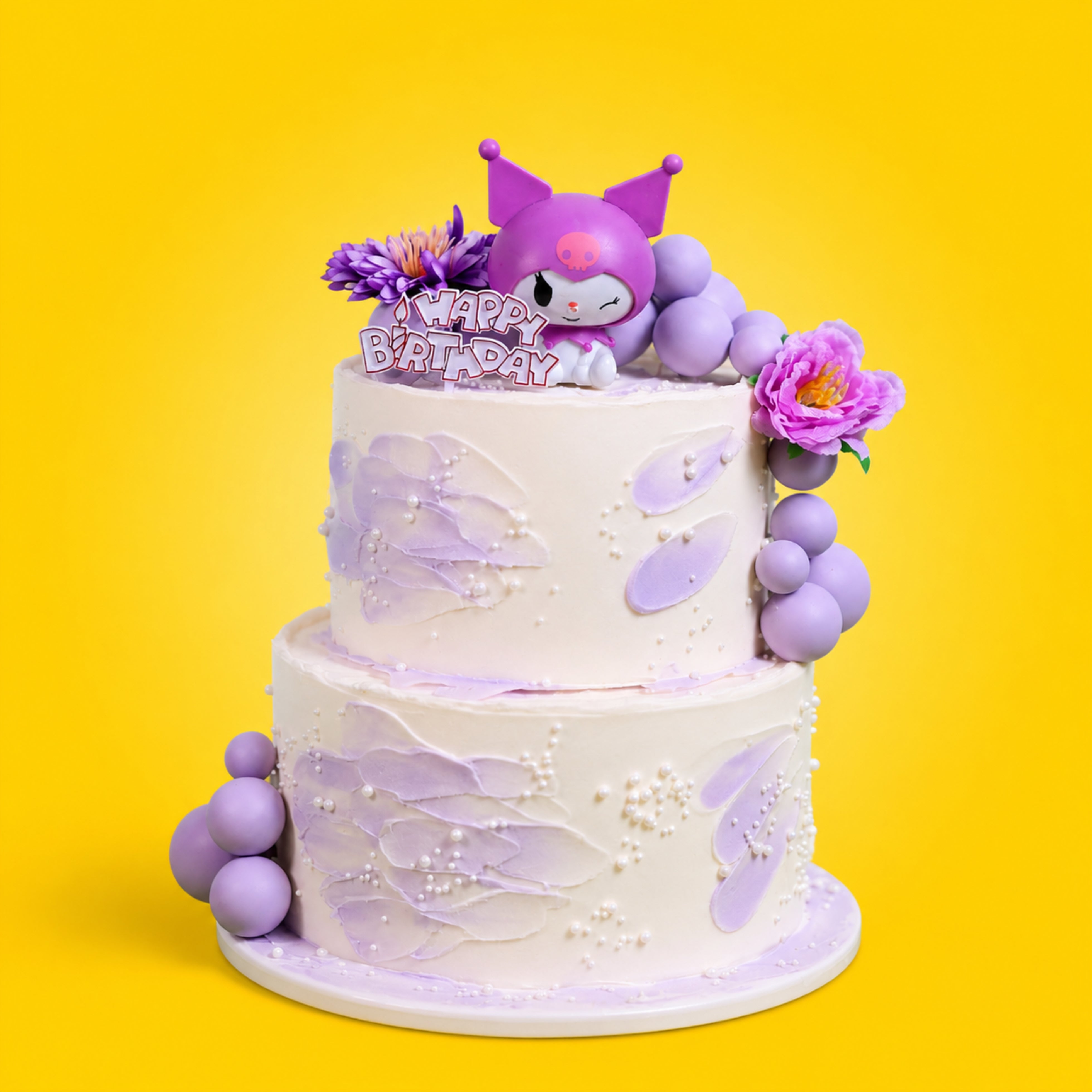 KUROMI 2 TIER  THEME CAKE