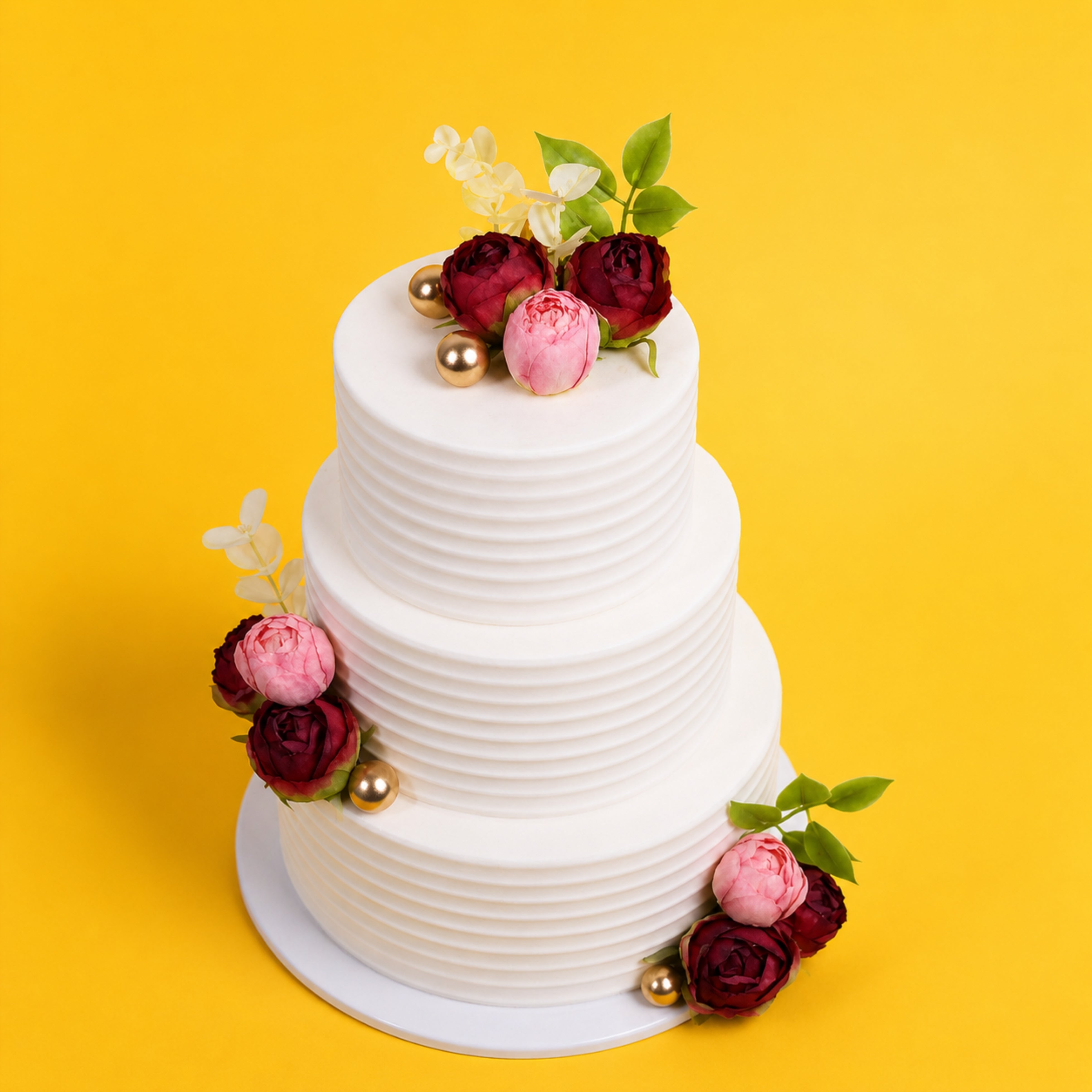 FLORAL 3 TIER  THEME CAKE
