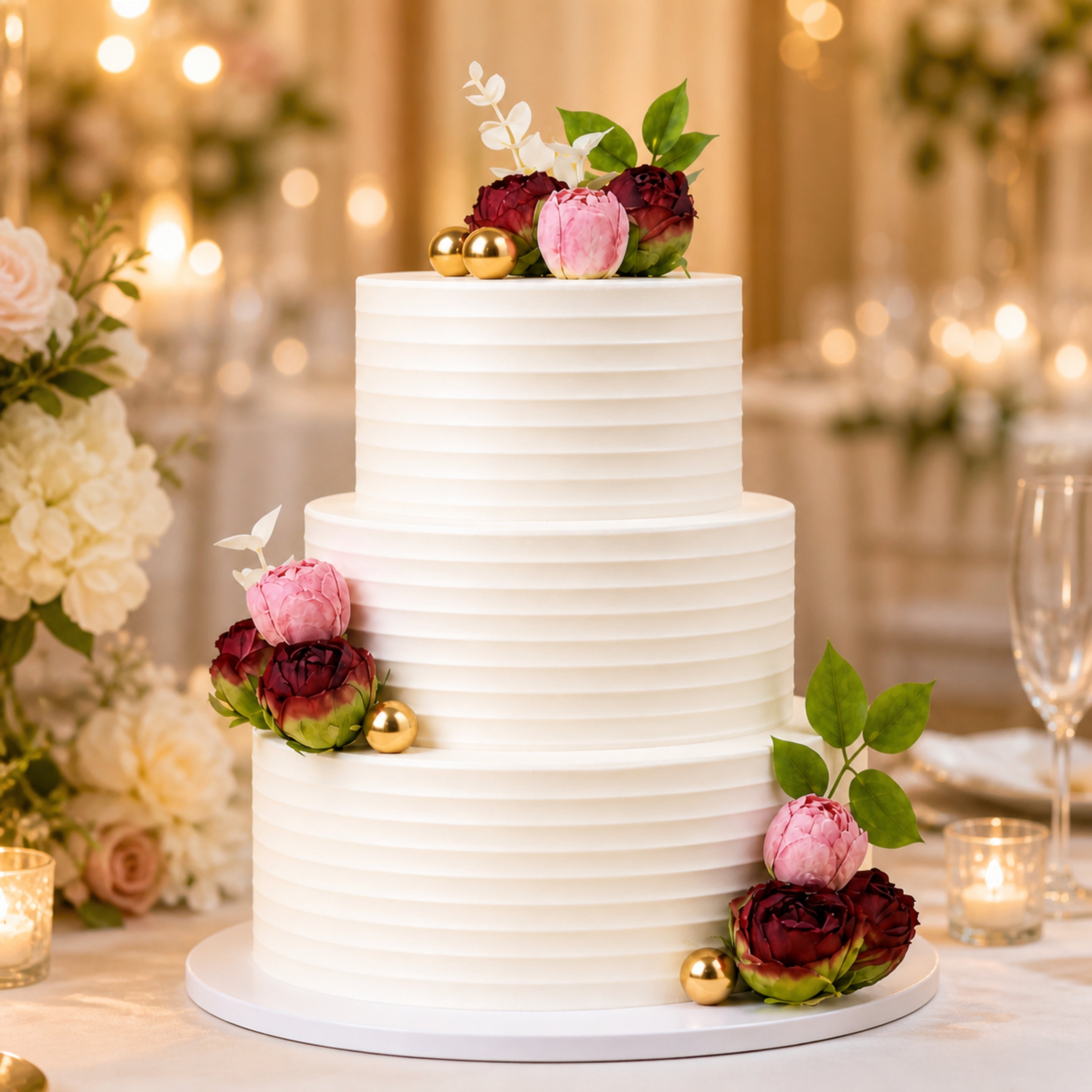 FLORAL 3 TIER  THEME CAKE