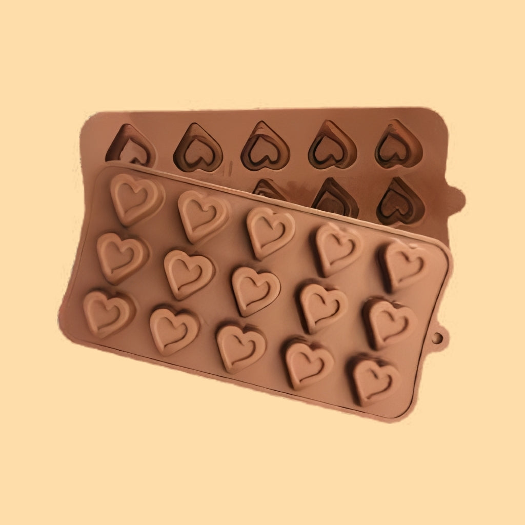 Deep Heart Chocolate Mould (Set of 3 PCS)