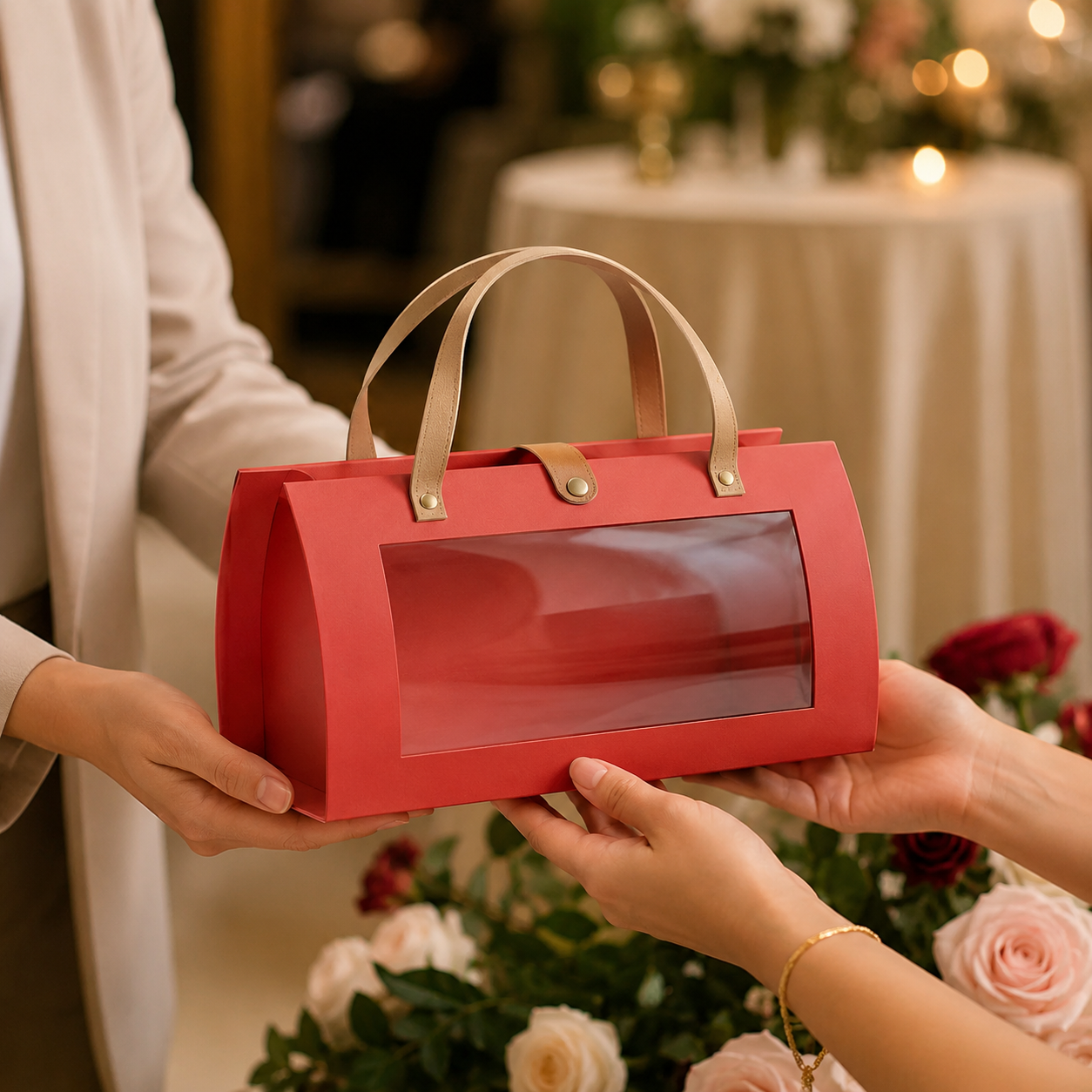 PAPER BAG RED 28*11. 5*23 CM (Barcode 13321)