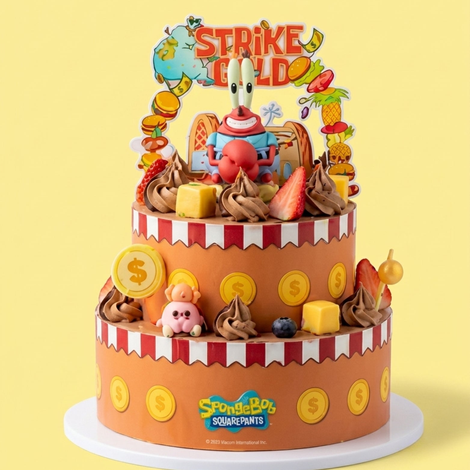KRUSTY CRAB  THEME BIRTHDAY  CAKE 13723