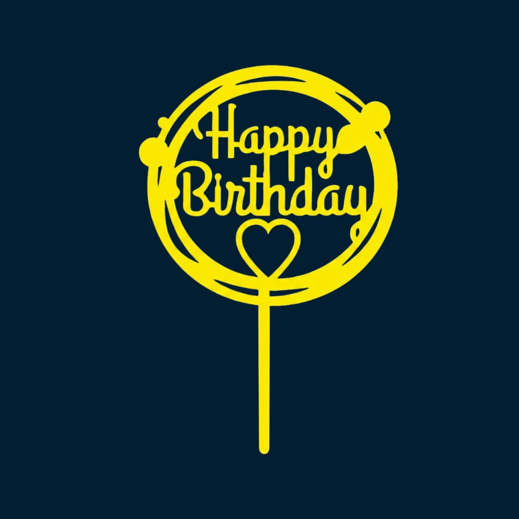 Happy Birthday Cake Topper H7