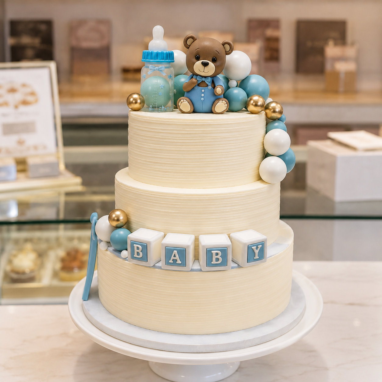 TEDDY BEAR 3  TIER THEME CAKE