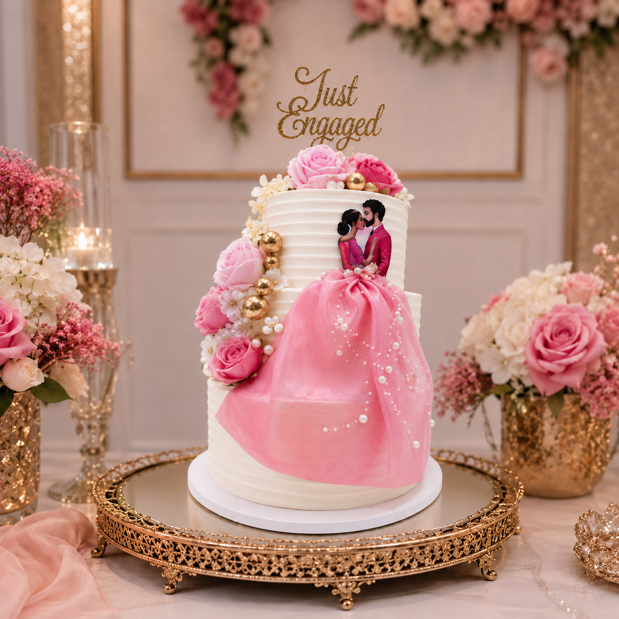 COUPLE 3 TIER  THEME CAKE