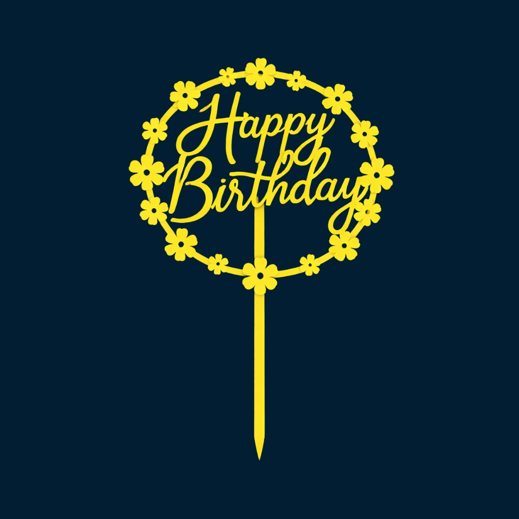 Happy Birthday Cake Topper H75 (Set of 10 PCS)