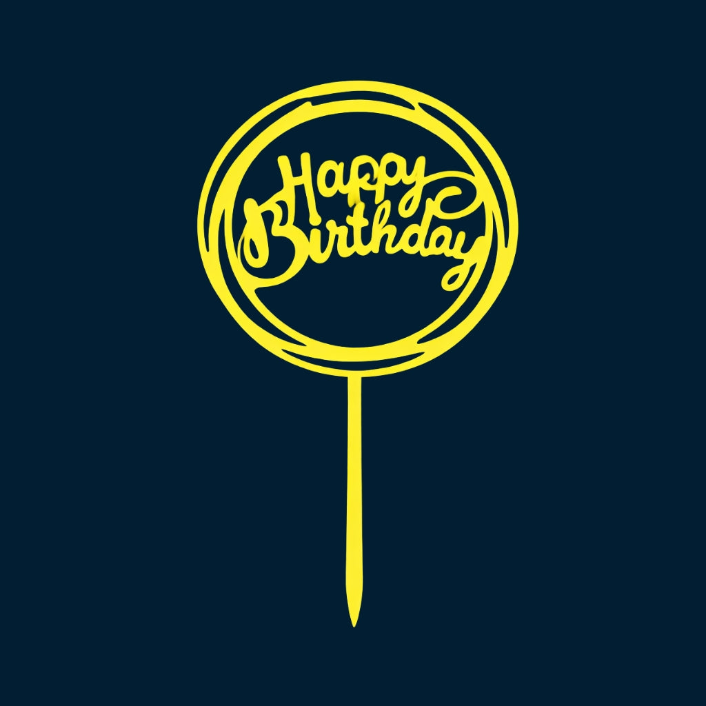 Happy Birthday Cake Topper H76 (Set of 10 PCS)