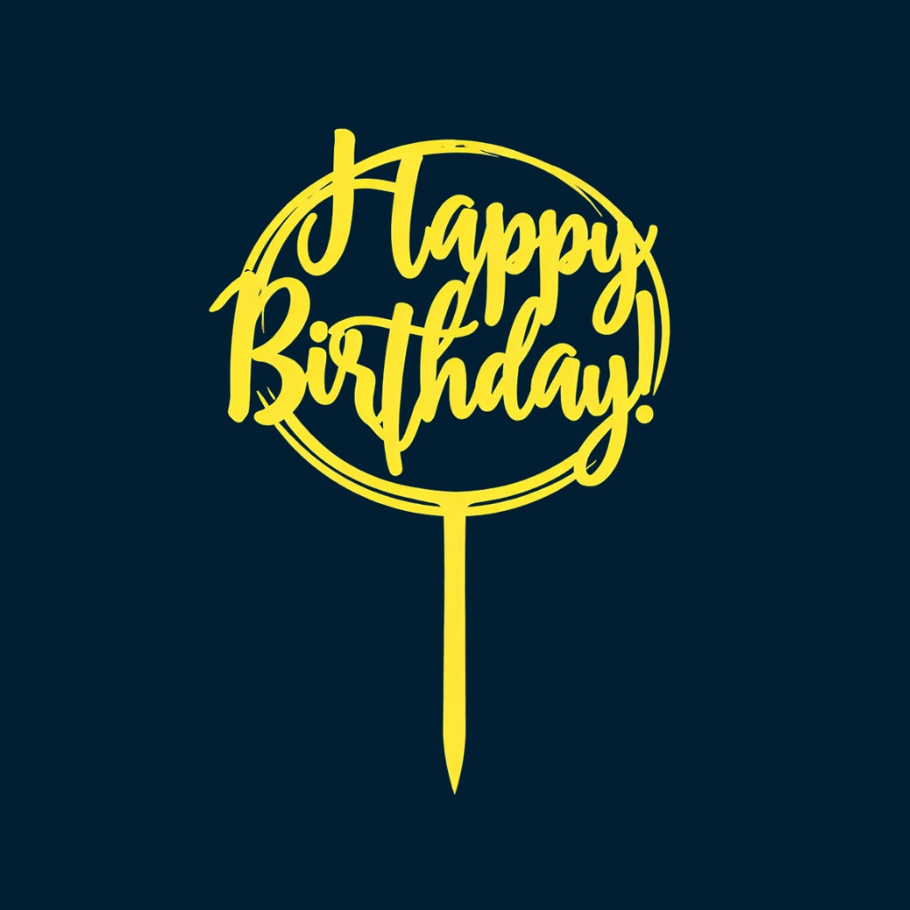Happy Birthday Cake Topper H79 (Set of 10 PCS)