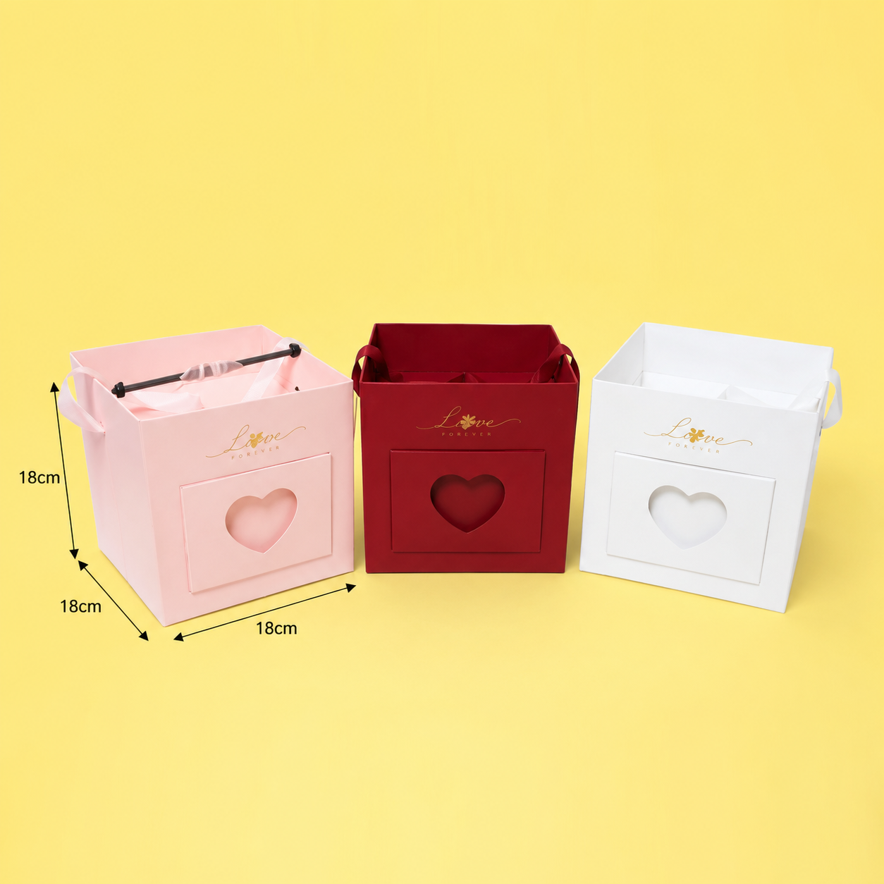 SURPRISE BOX 19*19*18.8  CM (RED,WHITE,BABY  PINK) (Barcode 13324)