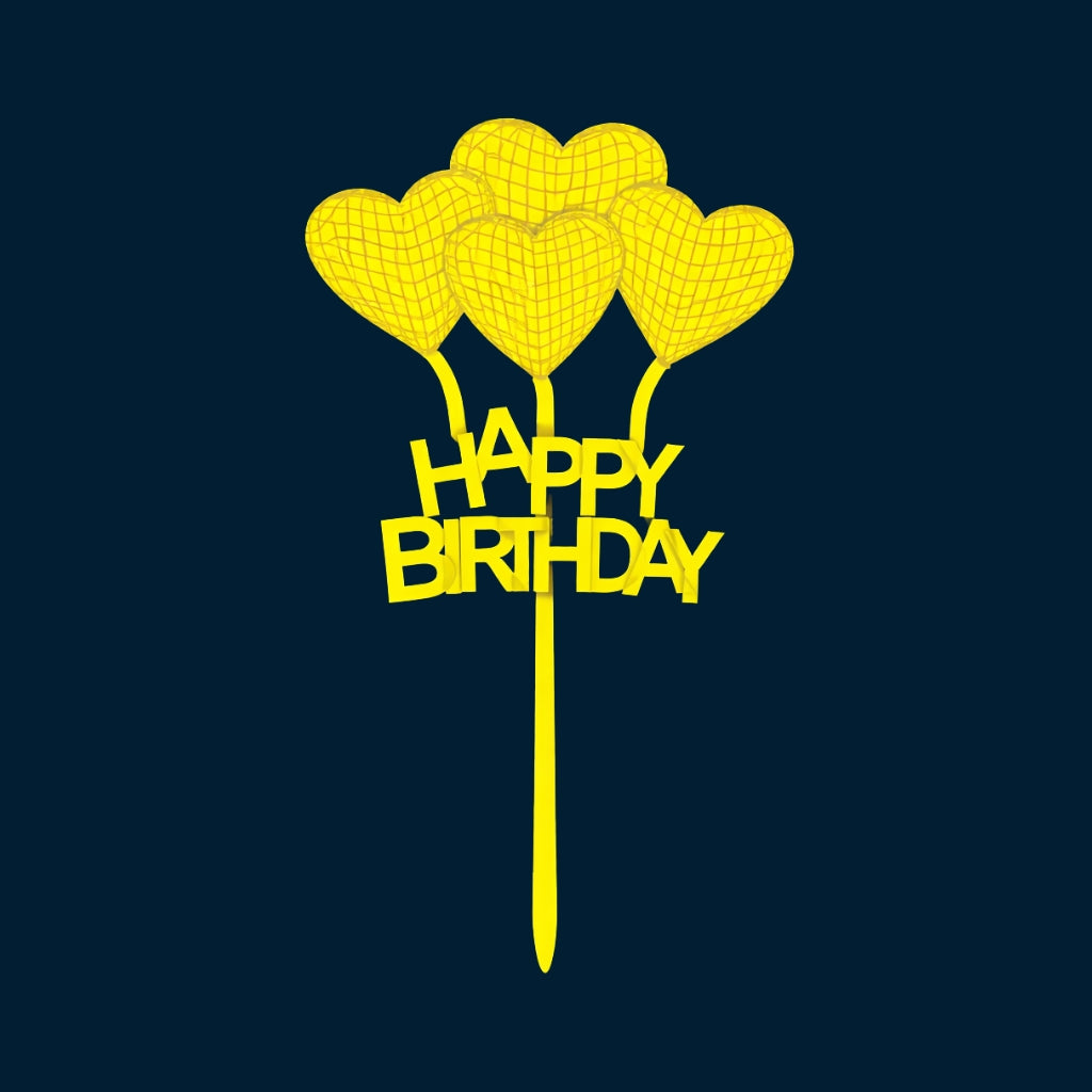 Happy Birthday Cake Topper H84 (Set of 10 PCS)