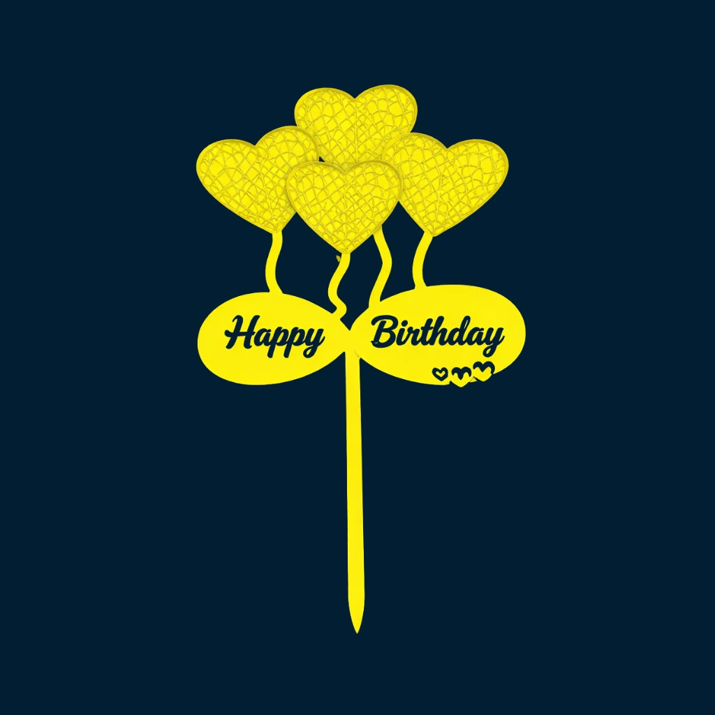 Happy Birthday Cake Topper H87 (Set of 10 PCS)