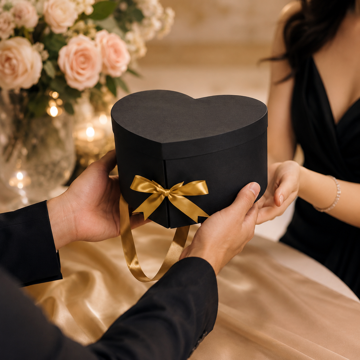 HEART SHAPE GIFT BOX  BLACK (Barcode 6656)