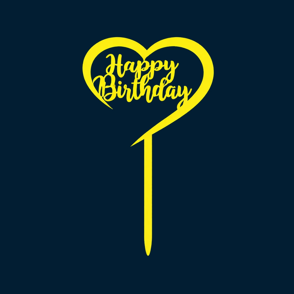 Happy Birthday Cake Topper H90 (Set of 10 PCS)