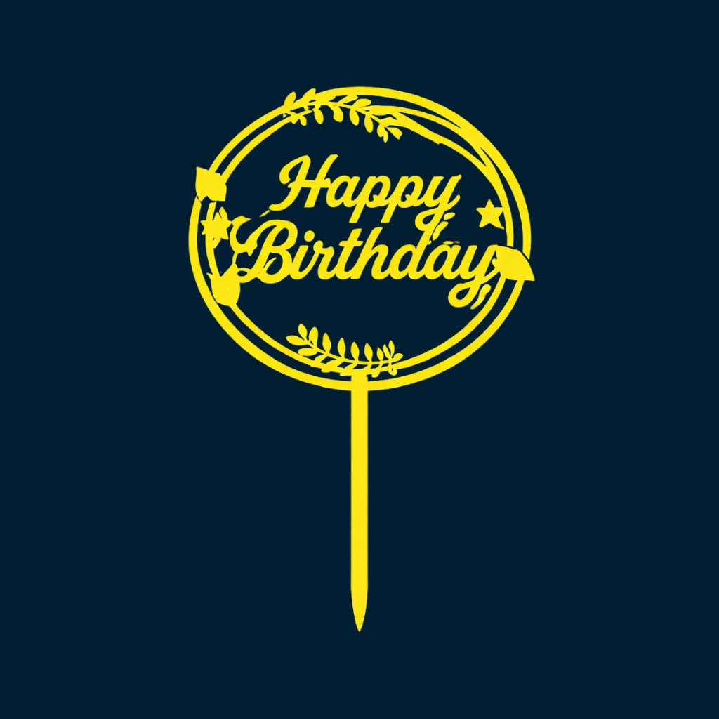 Happy Birthday Cake Topper H93 (Set of 10 PCS)