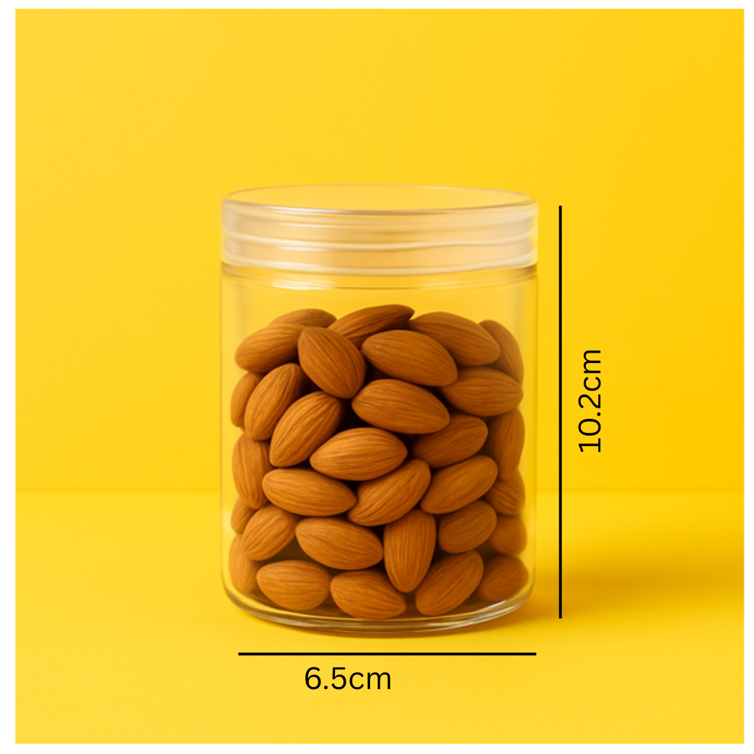 PLASTIC COOKIE JAR ROUND  SHAPE 8.5*6.5 CM (1 PC)