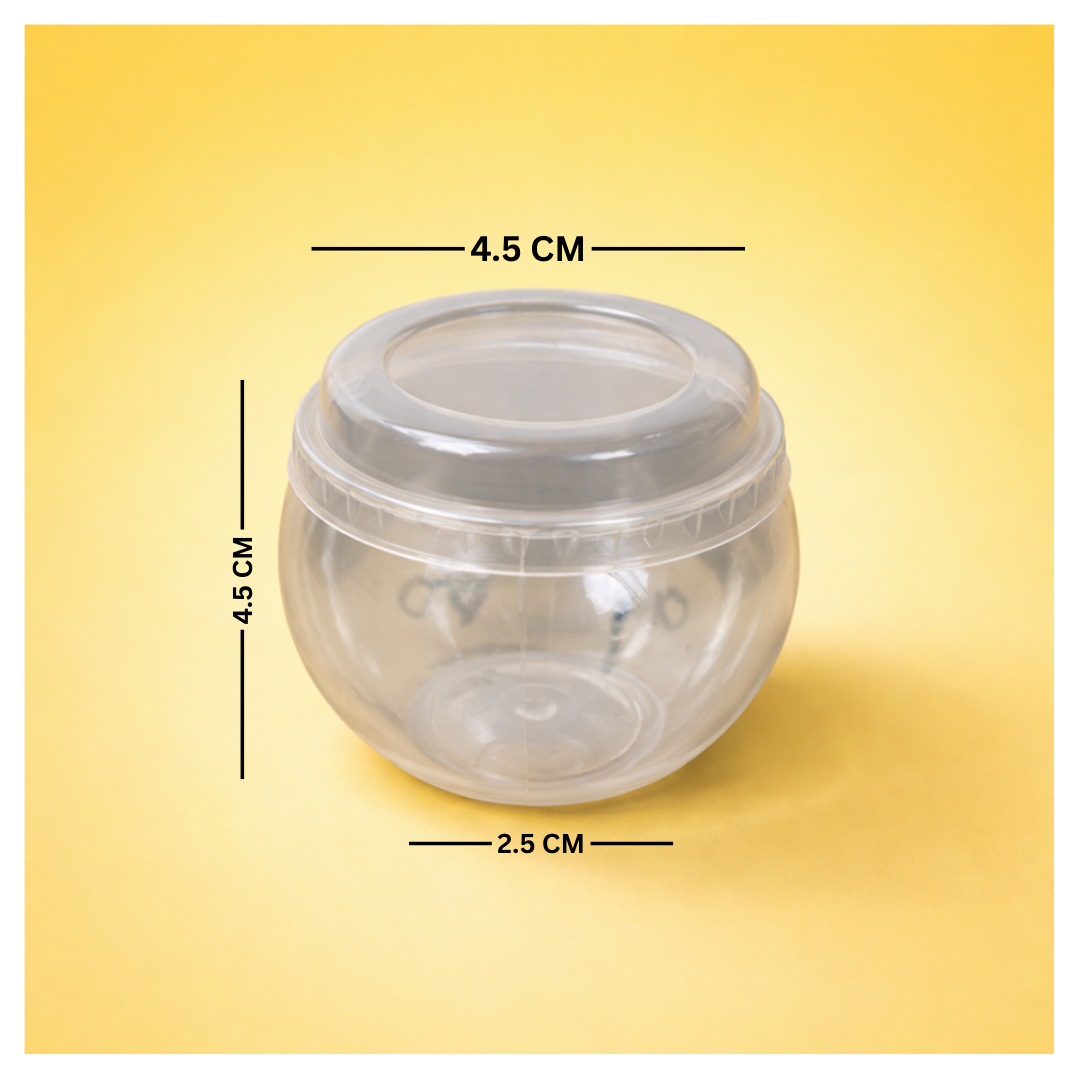 PLASTIC MOUSSE  CUP WITH LID ROUND  SHAPE